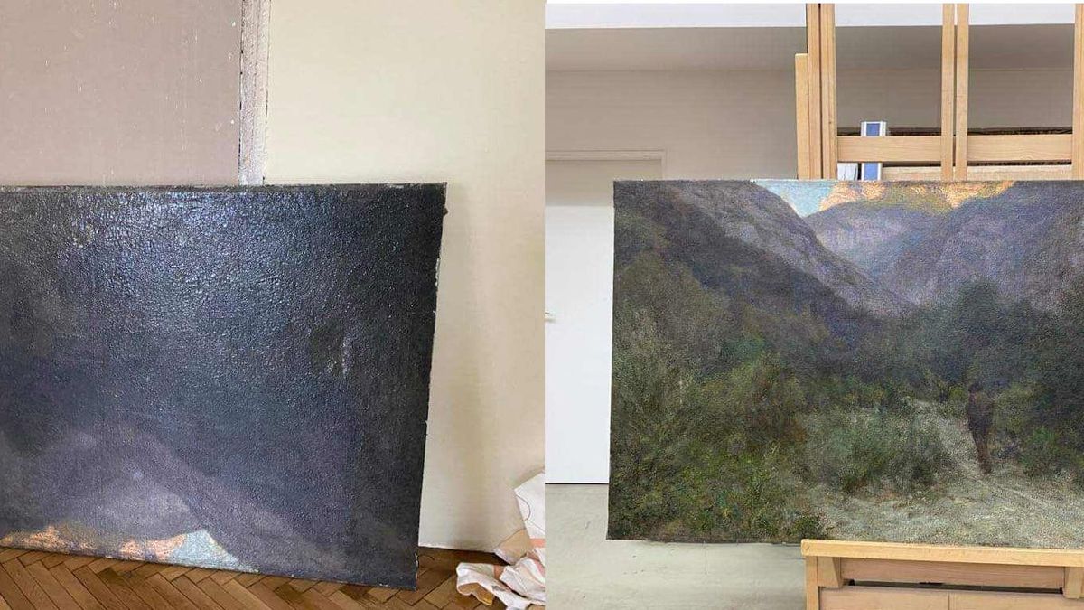 Tajemný černý obraz z půdy Löw-Beerovy vily ukrýval poutníka v horách